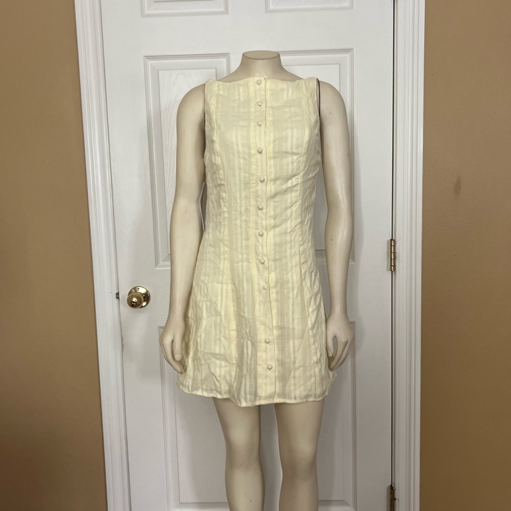 Mimsie Embroidered Mini Dress Lemon - Picture 8 of 13
